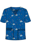 PROFESSIONAL UNISEX PRINTED SCRUB TOP / PLAYFUL PRINTS SCRUB TOP