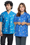 PROFESSIONAL UNISEX PRINTED SCRUB TOP / PLAYFUL PRINTS SCRUB TOP