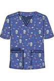 PROFESSIONAL UNISEX PRINTED SCRUB TOP / PLAYFUL PRINTS SCRUB TOP
