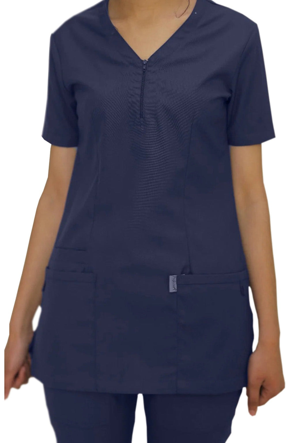 PROFESSIONAL FEMALE ZIPPER OSLO SCRUB SUIT / V-NECK MEDICAL SCRUB SUIT (MADE IN UAE)