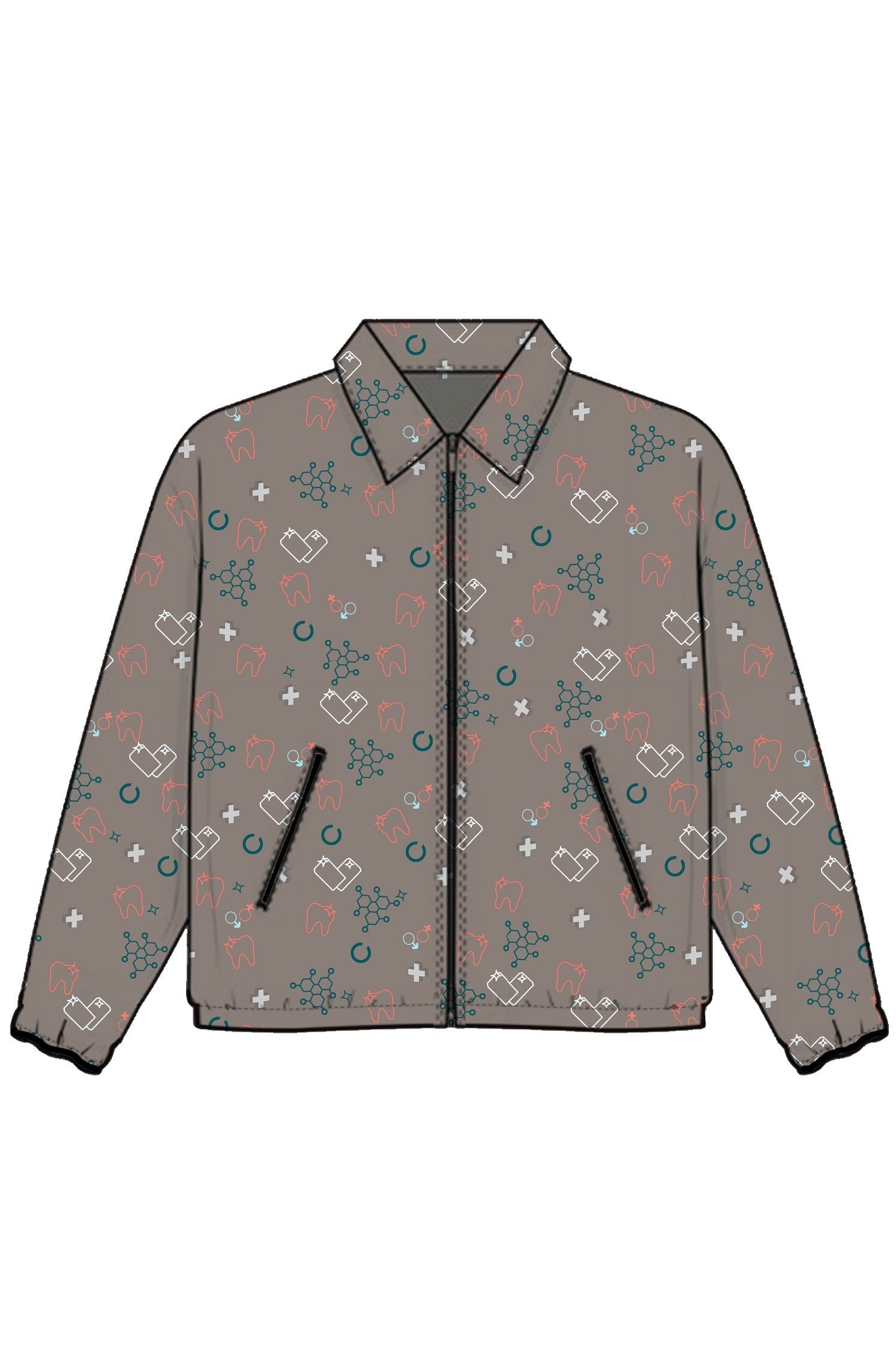 PROFESSIONAL PRINTED WARM UP JACKET / STYLEMED WARM UP JACKET