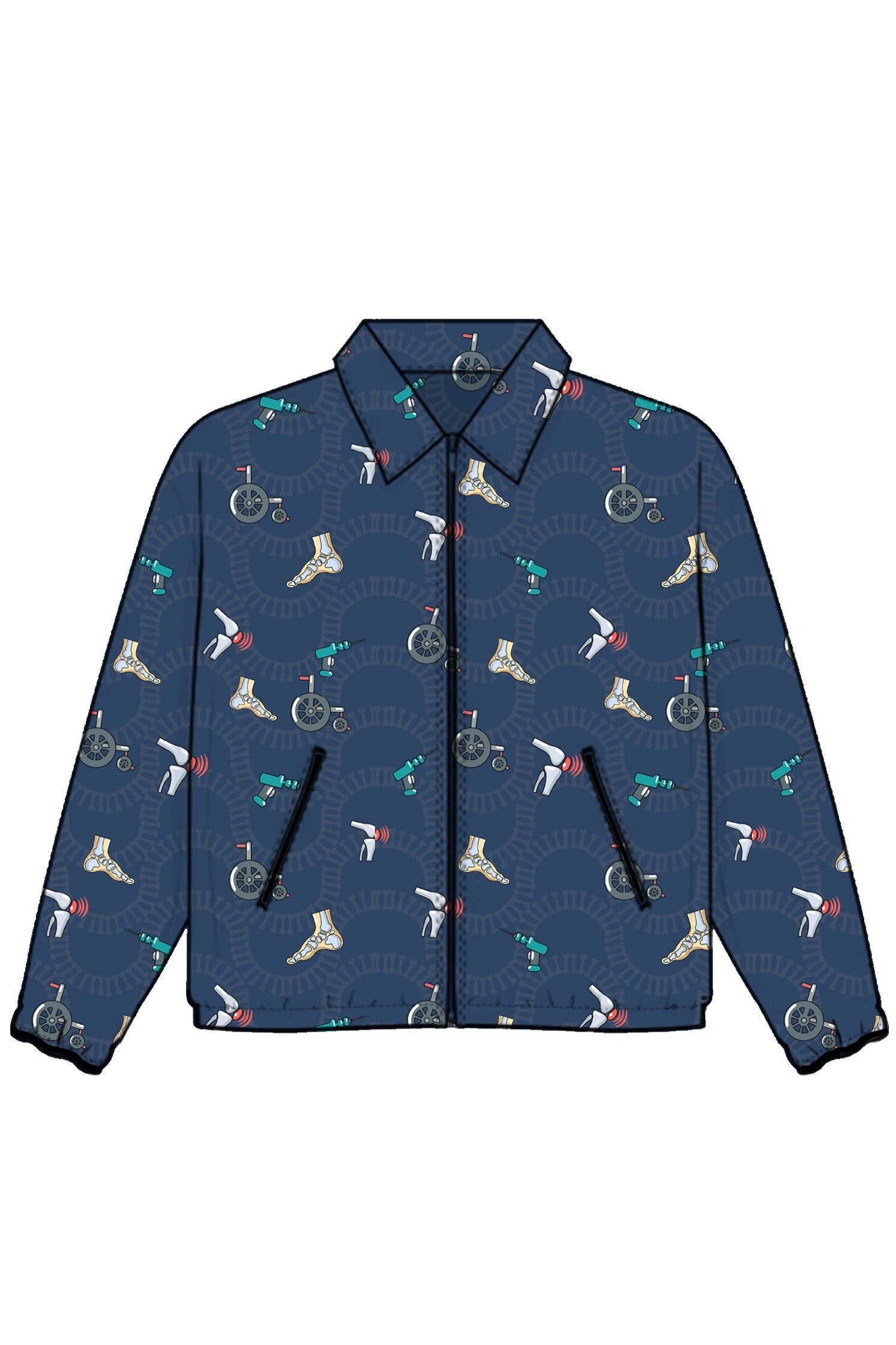 PROFESSIONAL PRINTED WARM UP JACKET / STYLEMED WARM UP JACKET