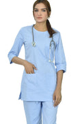PROFESSIONAL FEMALE SALIMA SCRUB SUIT / ROUND NECK QUARTER SLEEVE SALIMA SCRUB SUIT