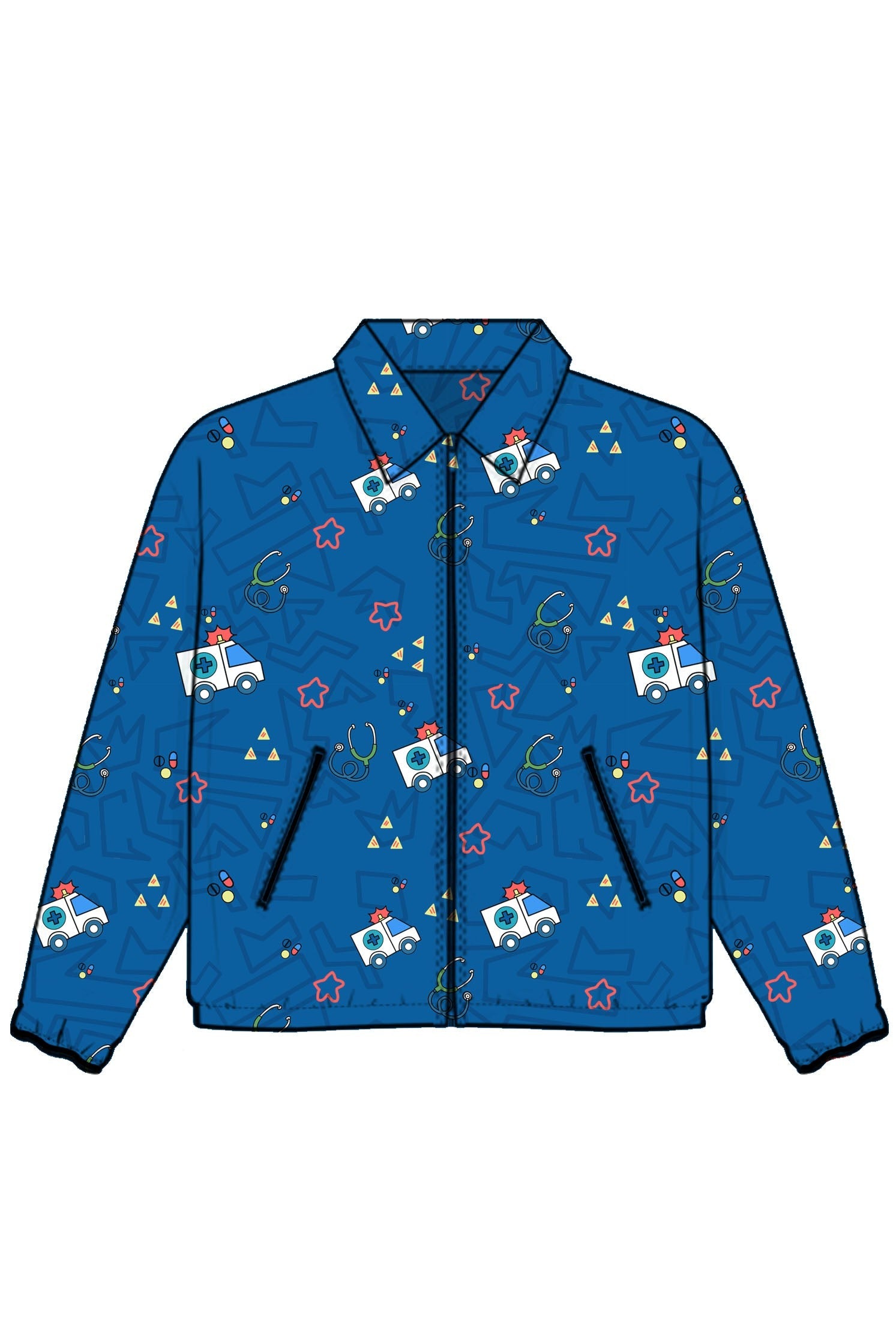 PROFESSIONAL PRINTED WARM UP JACKET / STYLEMED WARM UP JACKET