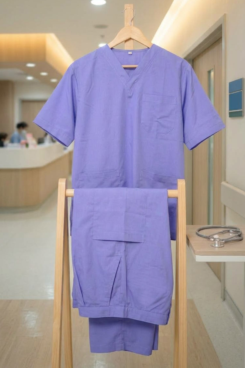 PROFESSIONAL Al-AIN SCRUB SUIT / V-NECK TWILL COTTON AL-AIN SCRUB SUIT (MADE IN UAE)