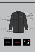 CUSTOMIZED CHEF JACKET DESIGN B  BLACK