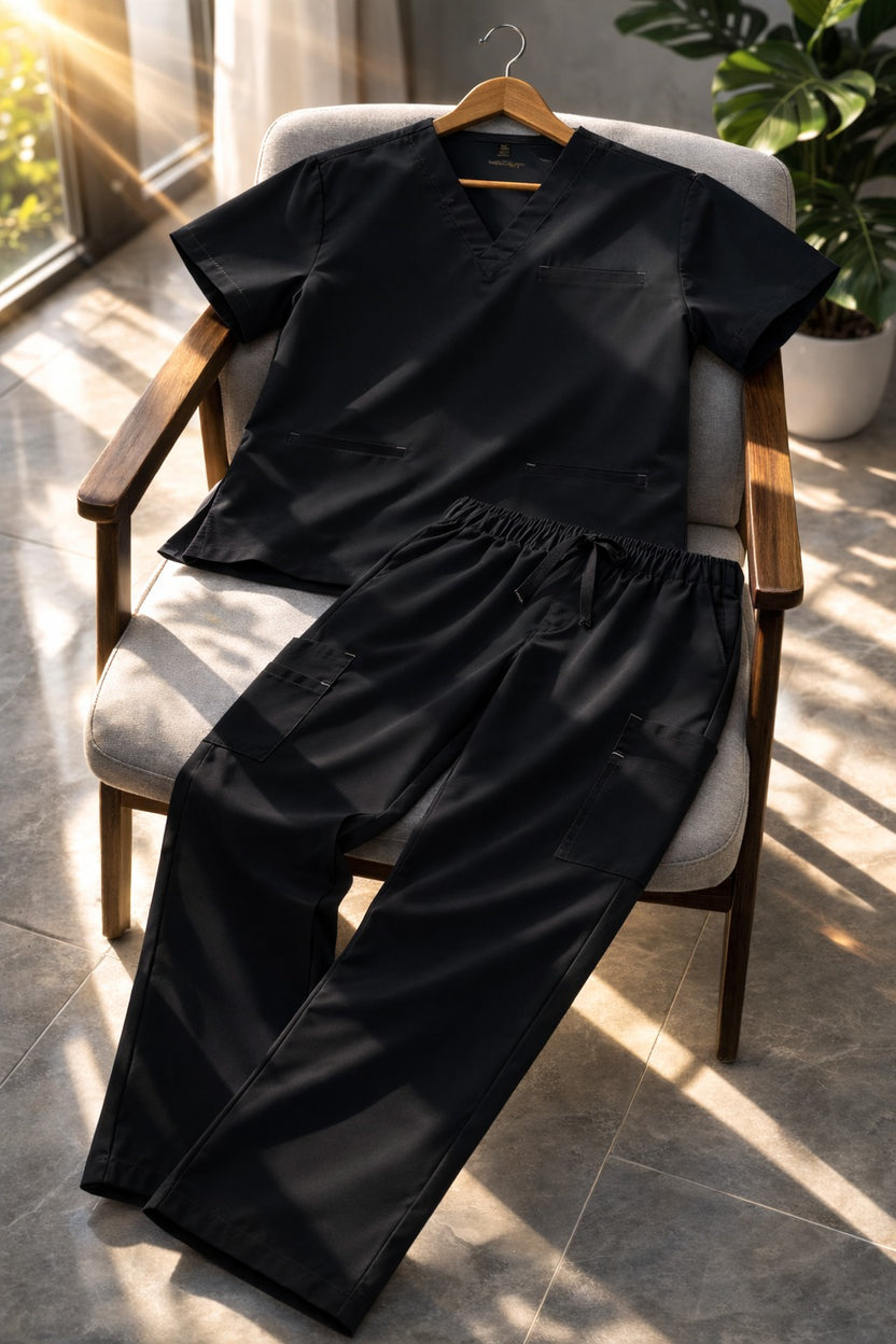 PROFESSIONAL UNISEX MILANO SCRUB SUIT / FUNCTIONAL V-NECKLINE MILANO SCRUB SUIT