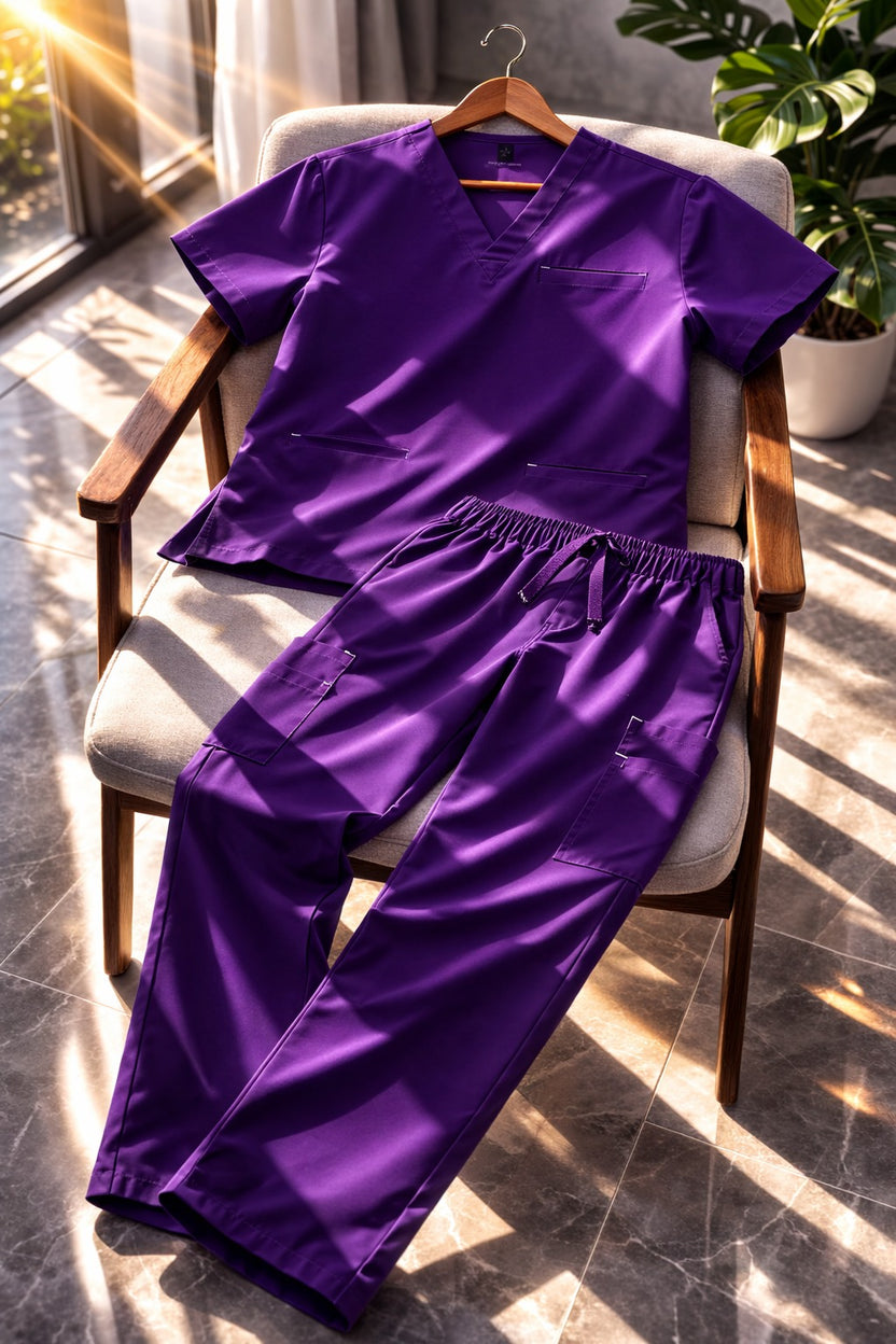 PROFESSIONAL UNISEX MILANO SCRUB SUIT / FUNCTIONAL V-NECKLINE MILANO SCRUB SUIT