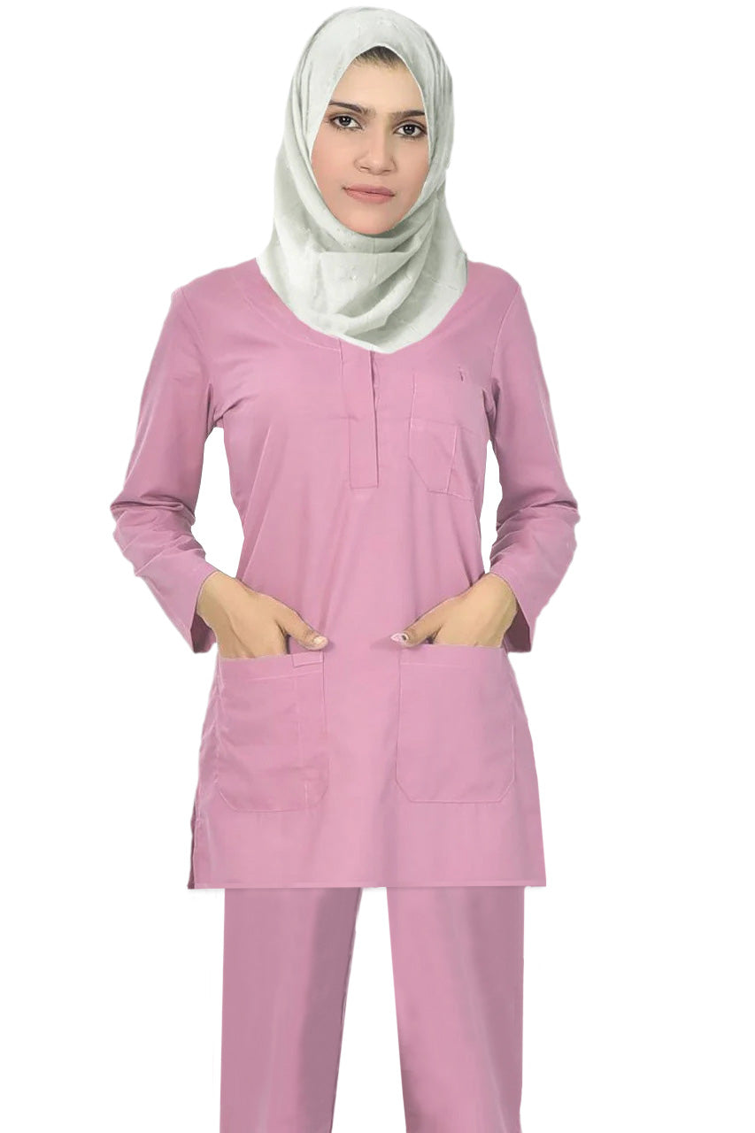 PROFESSIONAL FEMALE SOFIA SCRUB SUIT / SHORT LENGTH SLEEK SOFIA SCRUB SUIT