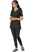 PROFESSIONAL FEMALE CROSS LONDON SCRUB SUIT / CRISS CROSS V-NECK CROSS LONDON SCRUB SUIT(MADE IN UAE)