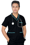 PROFESSIONAL UNISEX DUBAI SCRUB SUIT / V- NECK TOP SIZE INDICATOR DUBAI SCRUB SUIT(MADE IN UAE)