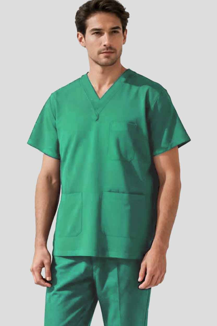 UNISEX BRITISH SCRUB TOP / V-NECK MEDICAL SCRUB TOP