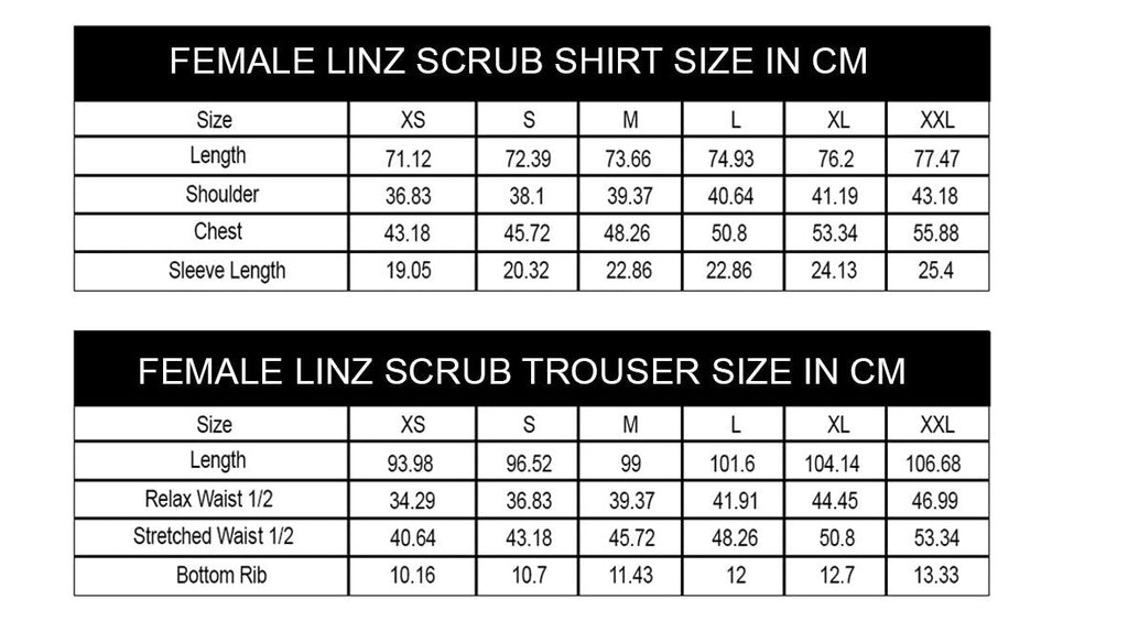 PROFESSIONAL FEMALE LINZ SCRUB SUIT / ElITE LINZ PROCARE SCRUB SUIT