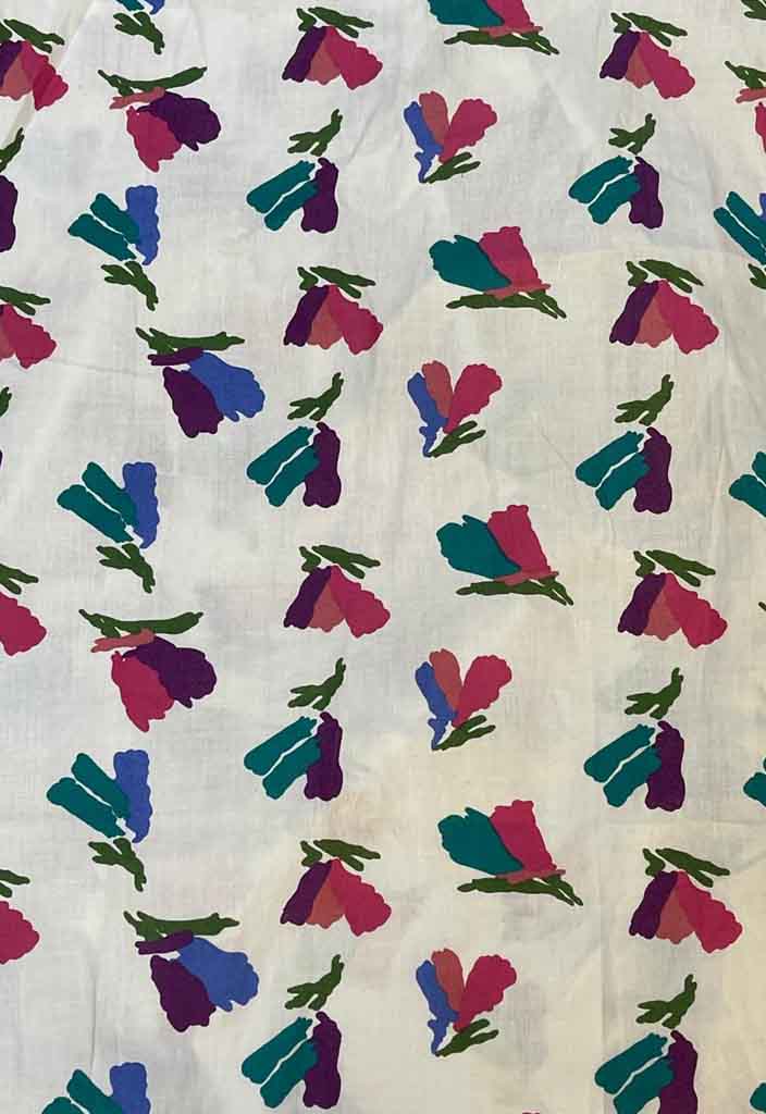 MATERNITY FLORAL RED/GREEN/BLUE PRINTED PATIENT GOWN