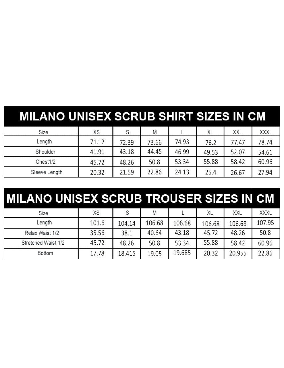 PROFESSIONAL UNISEX MILANO SCRUB SUIT / FUNCTIONAL V-NECKLINE MILANO SCRUB SUIT