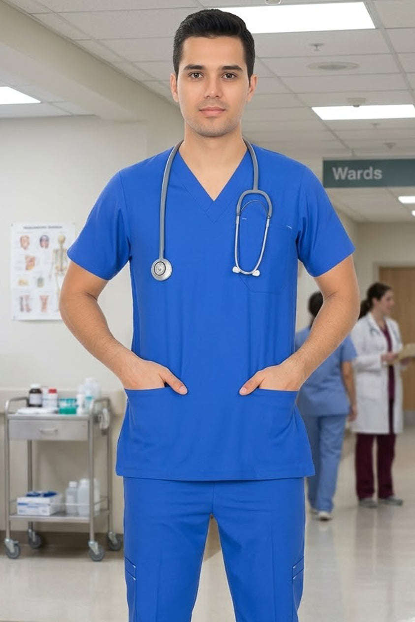 PROFESSIONAL UNISEX MILANO SCRUB SUIT / FUNCTIONAL V-NECKLINE MILANO SCRUB SUIT