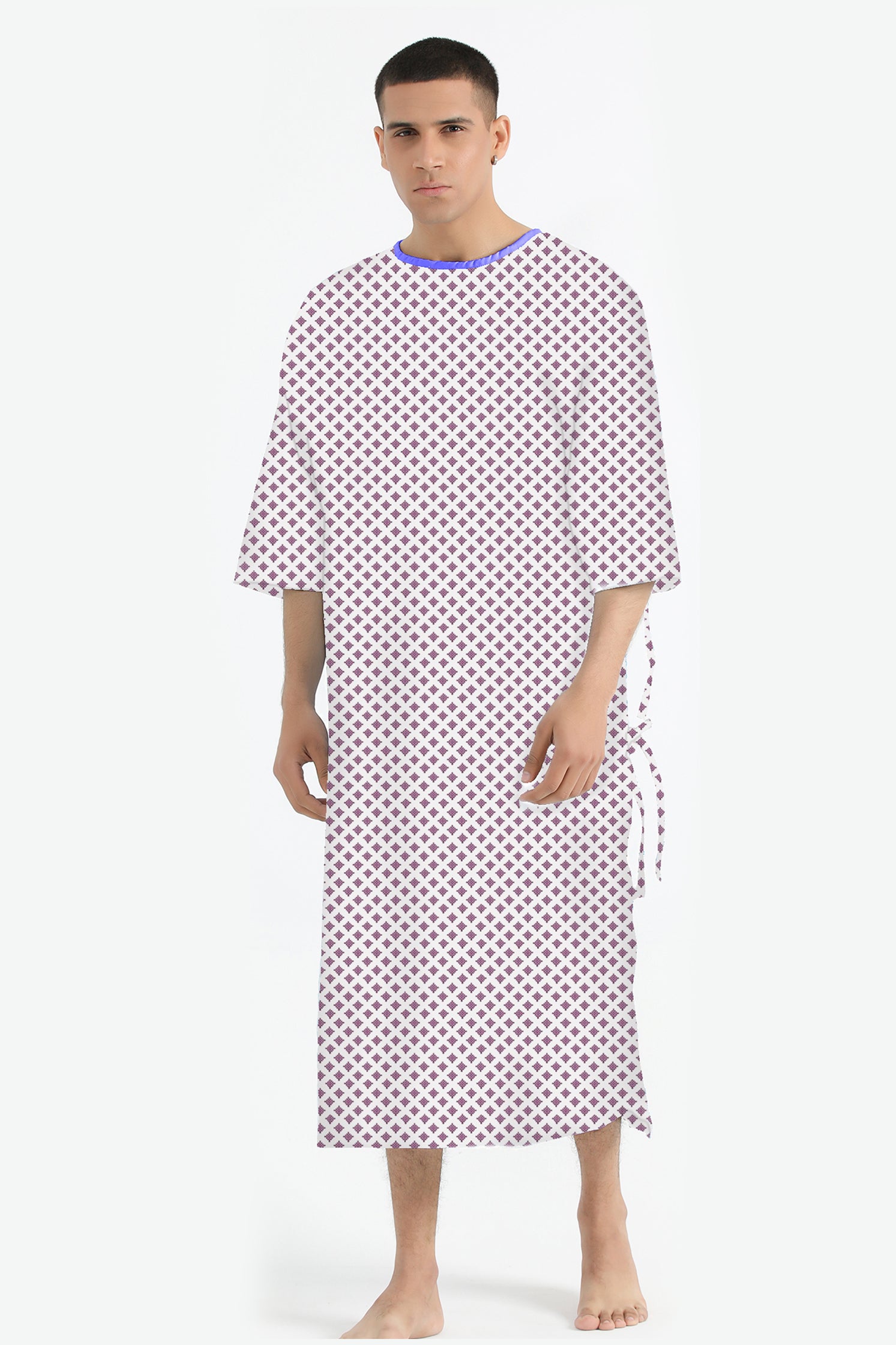 UNISEX STAR PINK DENIER PRINTED PATIENT GOWN STYLE BORAS