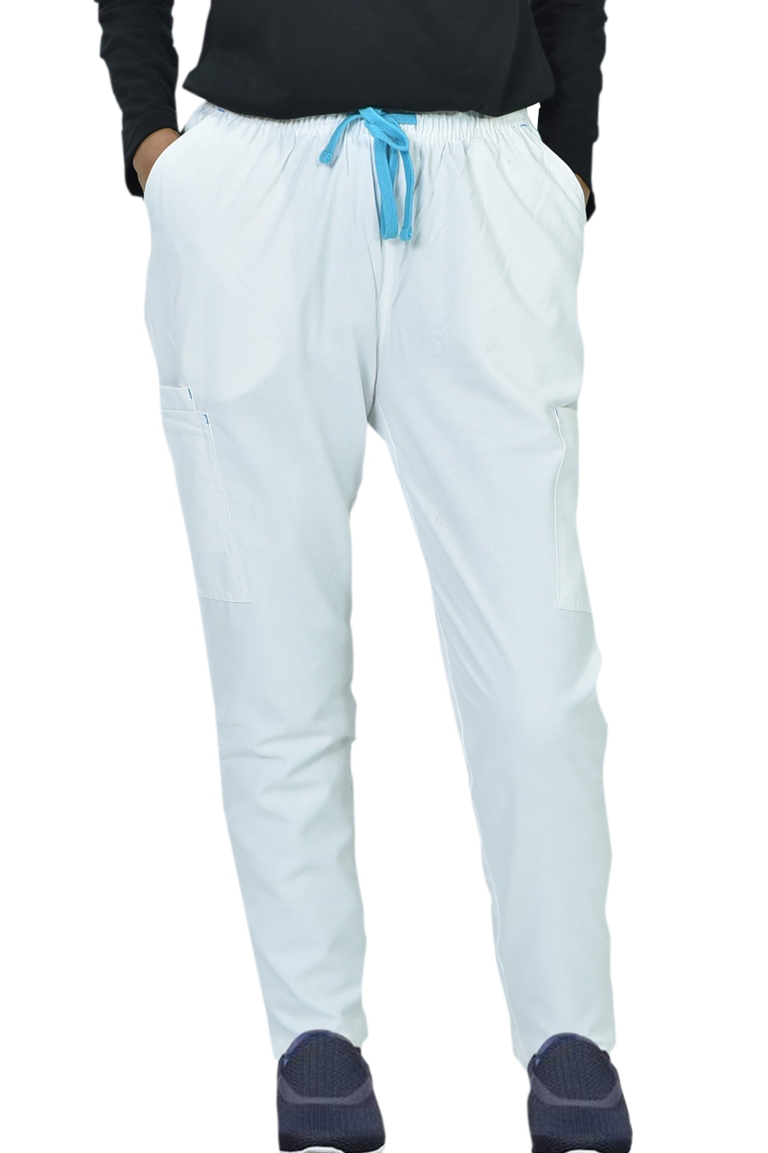 PROFESSIONAL UNISEX BASIC WHITE SCRUB TROUSER