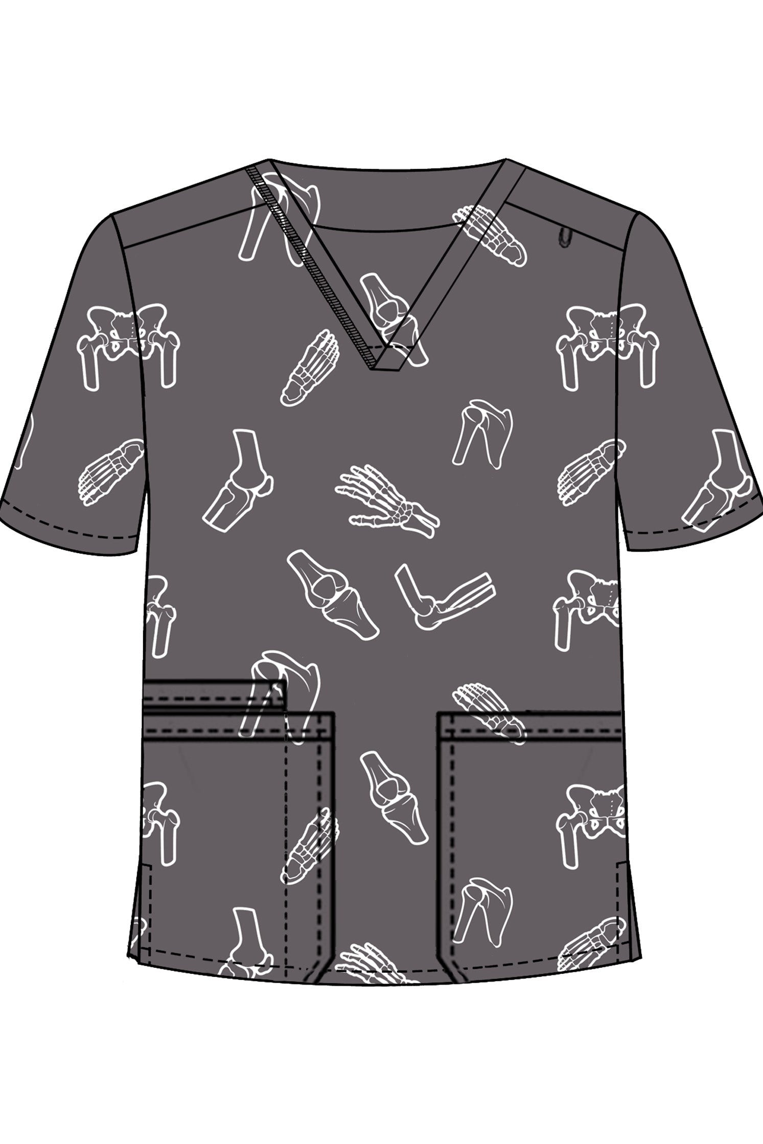 PROFESSIONAL UNISEX PRINTED SCRUB TOP / PLAYFUL PRINTS SCRUB TOP
