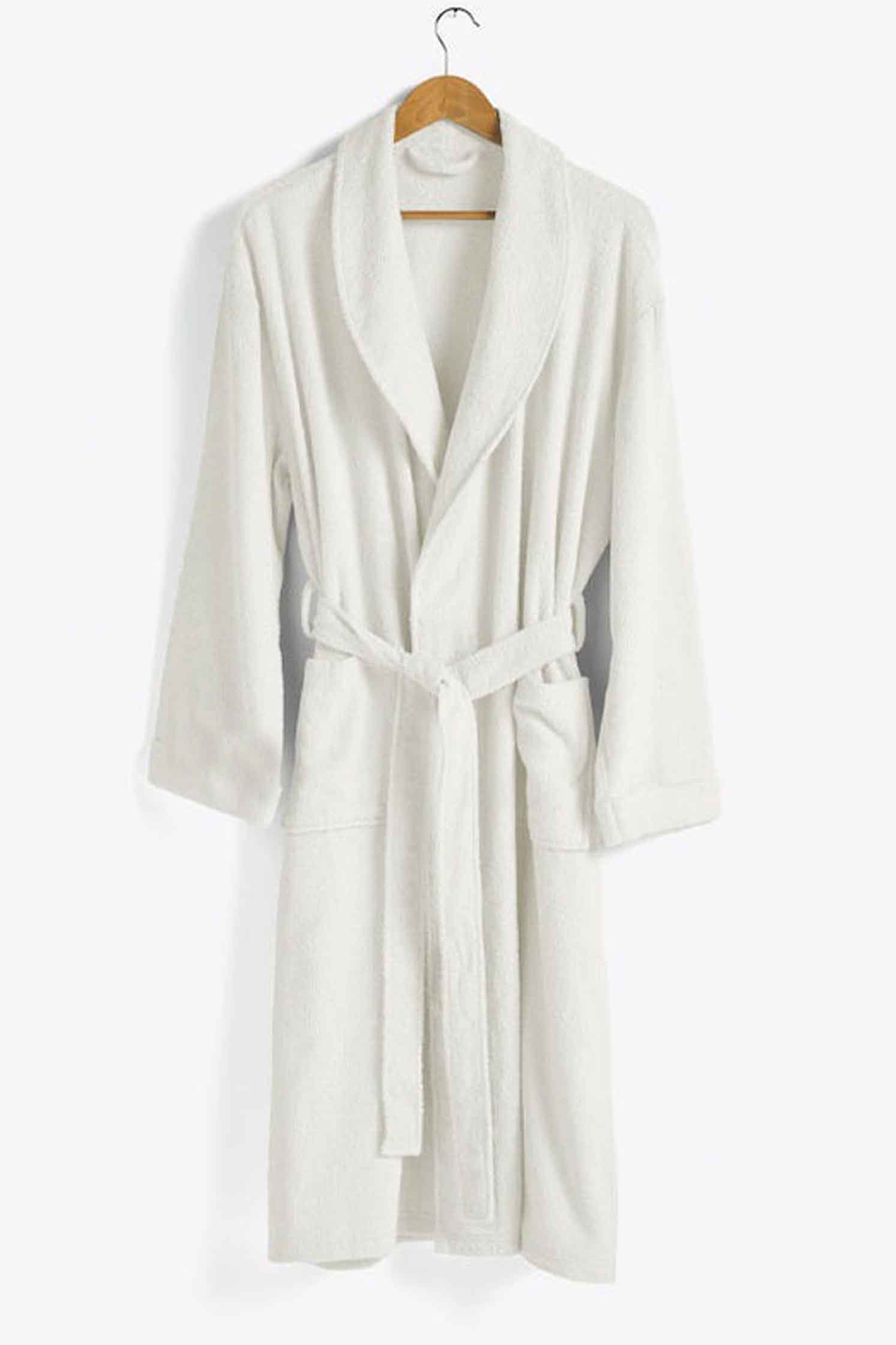 LUXURY TERRY FABRIC PROFESSIONAL WHITE BATH ROBE