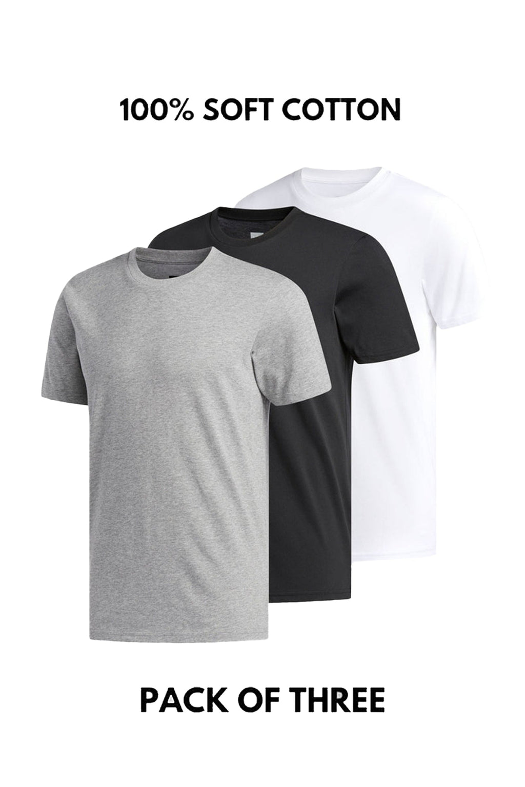 Men Cotton Blended Half Sleeve Casual T-Shirts (Pack of 3) - Professional AE