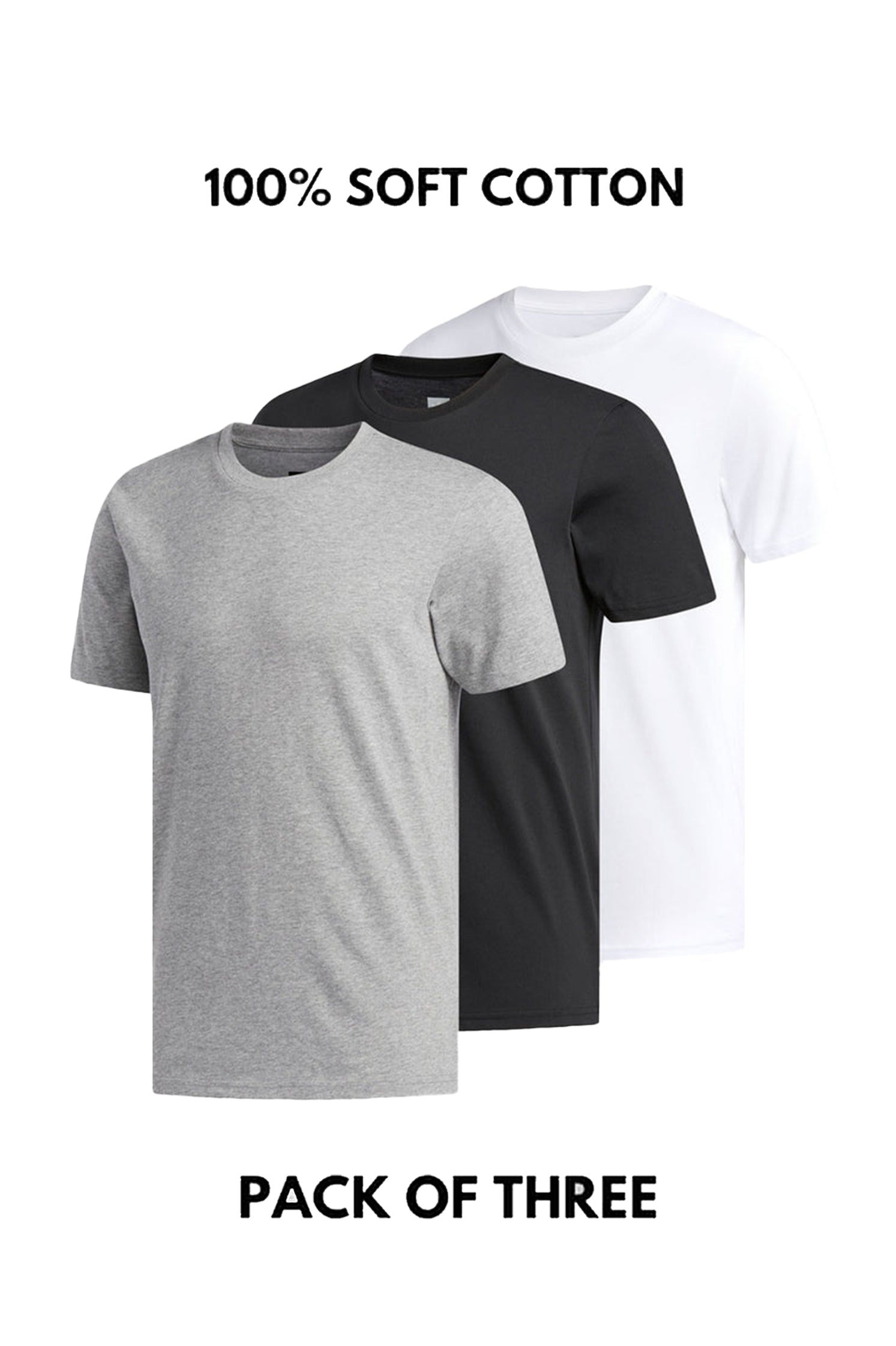 Men Cotton Blended Half Sleeve Casual T-Shirts (Pack of 3) - Professional AE