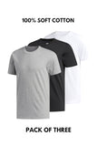Men Cotton Blended Half Sleeve Casual T-Shirts (Pack of 3)